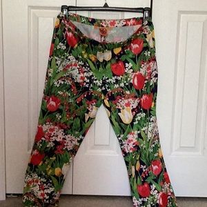Tory Burch floral pants size 6